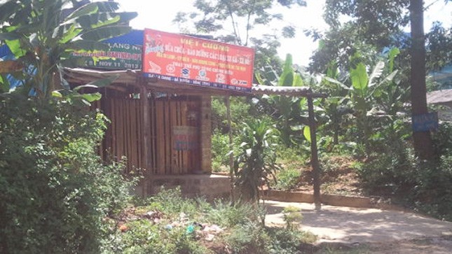 Ngôi nhà của gia đình đối tượng Nguyễn Văn Hùng nơi xảy ra sự việc. 